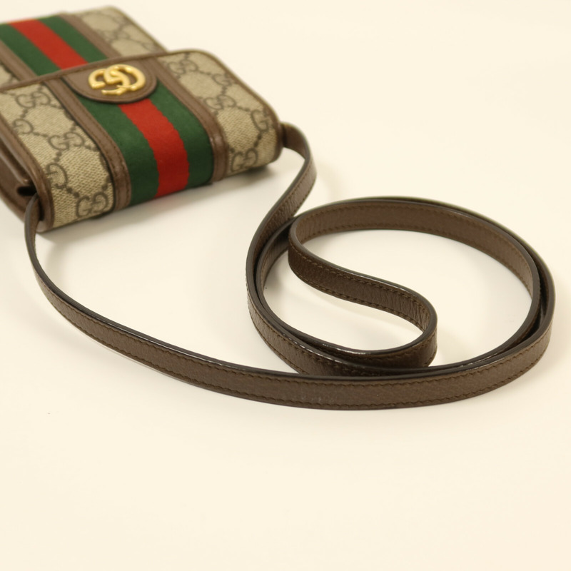 GUCCI 塗層帆布Ophidia金扣肩背袋-8