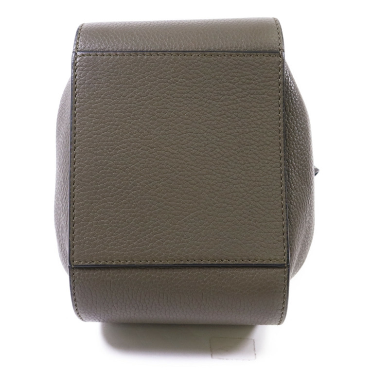 LOEWE 牛皮皮革Mini Hammock Bag銀扣手挽肩背兩用袋-3