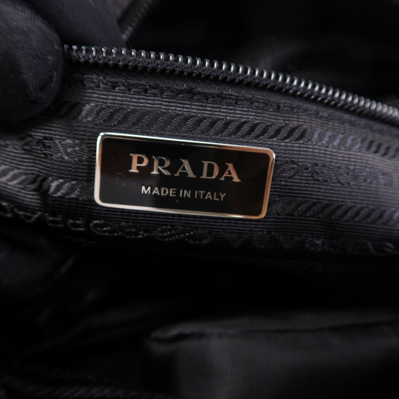 PRADA 尼龍Shoulder Bag銀扣肩背袋-5