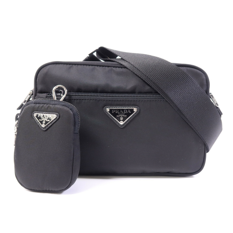 PRADA 尼龍Shoulder Bag銀扣肩背袋-9