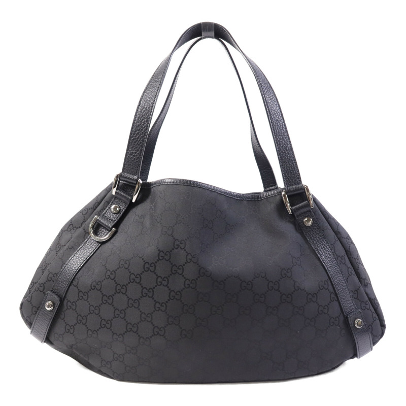 GUCCI 帆布Shoulder Bag銀扣肩背袋-0