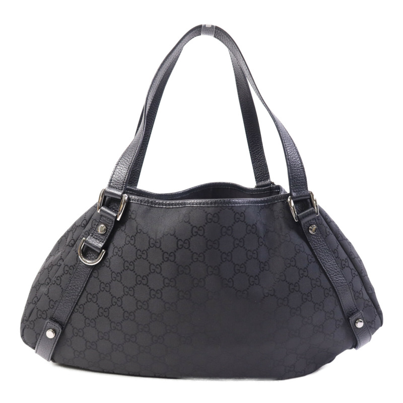 GUCCI 帆布Shoulder Bag銀扣肩背袋-1