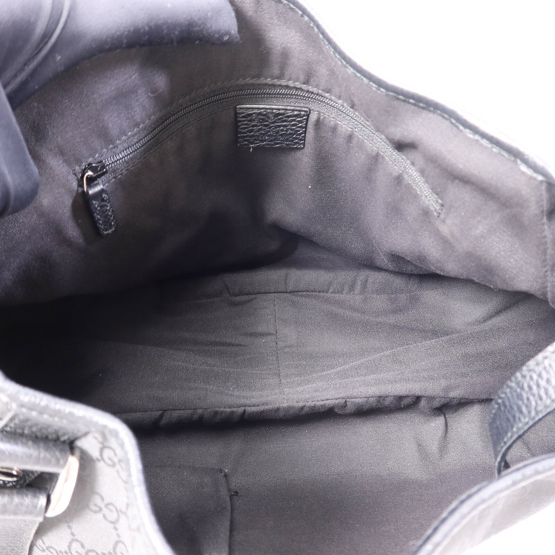 GUCCI 帆布Shoulder Bag銀扣肩背袋-4