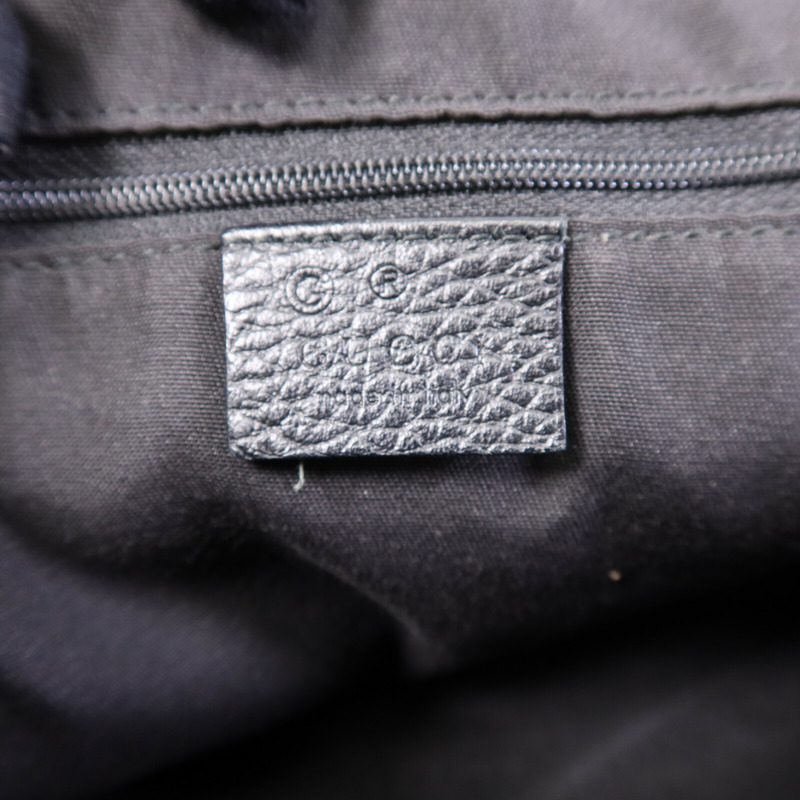 GUCCI 帆布Shoulder Bag銀扣肩背袋-5