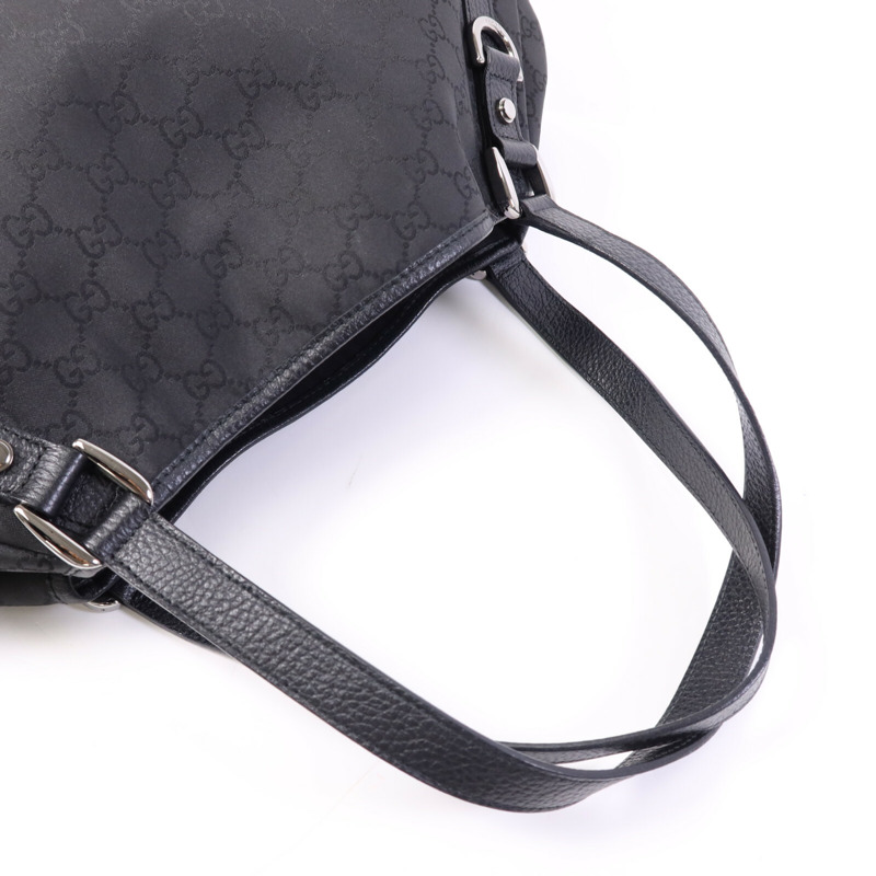 GUCCI 帆布Shoulder Bag銀扣肩背袋-8