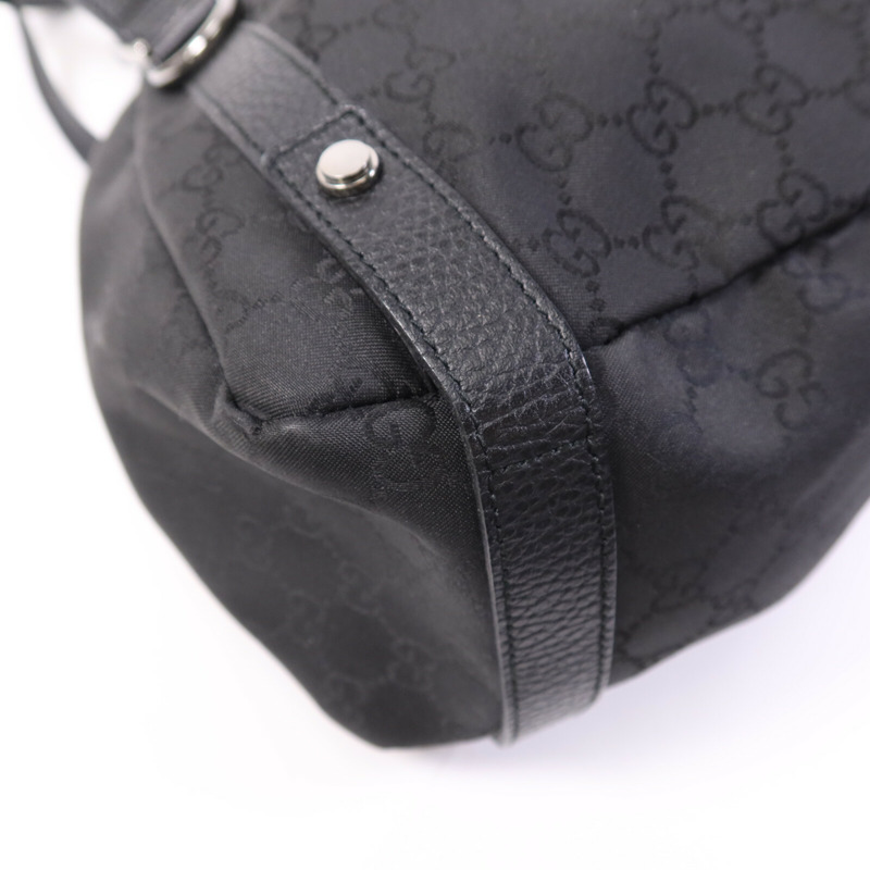 GUCCI 帆布Shoulder Bag銀扣肩背袋-10