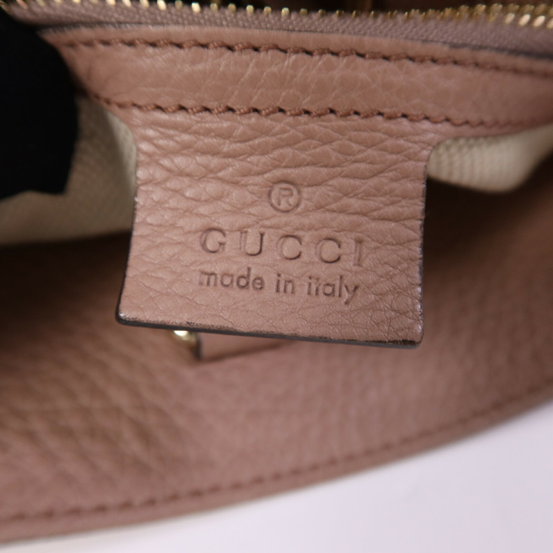 GUCCI 牛皮皮革Shoulder Bag金扣鏈帶肩背袋-5