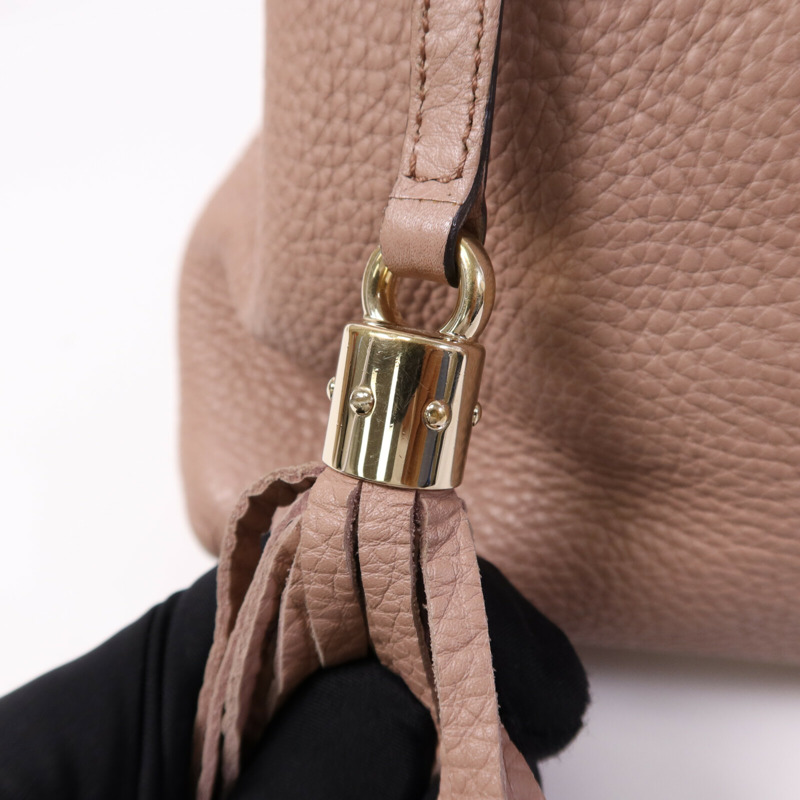 GUCCI 牛皮皮革Shoulder Bag金扣鏈帶肩背袋-6