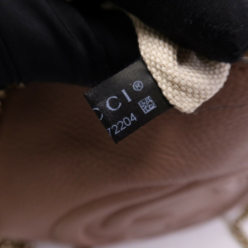 GUCCI 牛皮皮革Shoulder Bag金扣鏈帶肩背袋-8