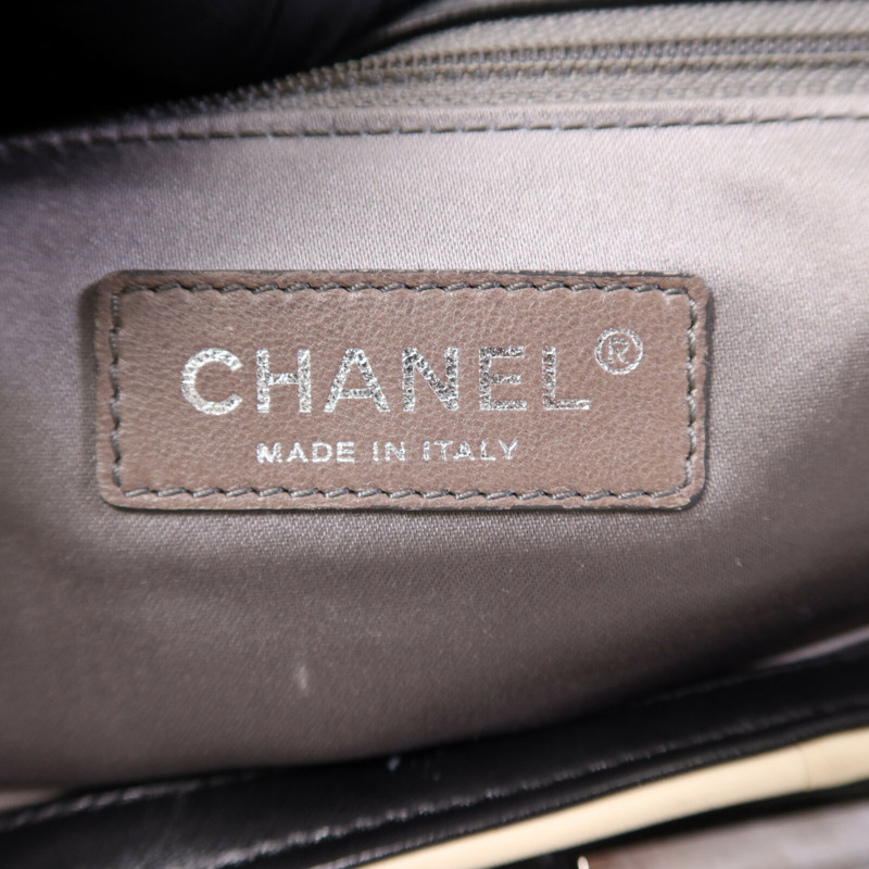 CHANEL 牛皮皮革Chain Shoulder Bag銀扣鏈帶肩背袋-5