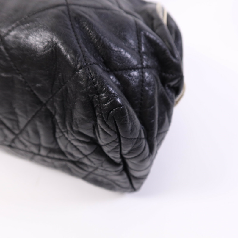 CHANEL 牛皮皮革Chain Shoulder Bag銀扣鏈帶肩背袋-6