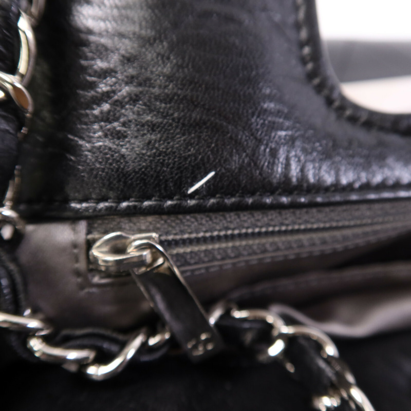 CHANEL 牛皮皮革Chain Shoulder Bag銀扣鏈帶肩背袋-14
