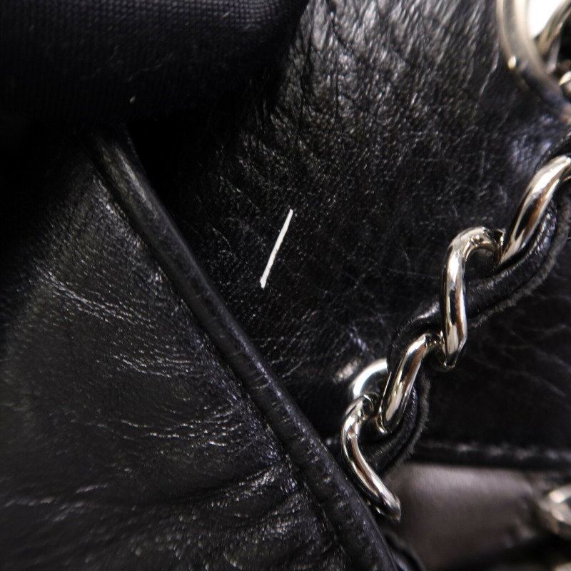 CHANEL 牛皮皮革Chain Shoulder Bag銀扣鏈帶肩背袋-15