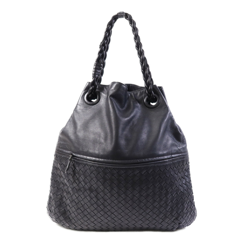 BOTTEGA VENETA 羊皮皮革Shoulder Bag銀扣肩背袋-1