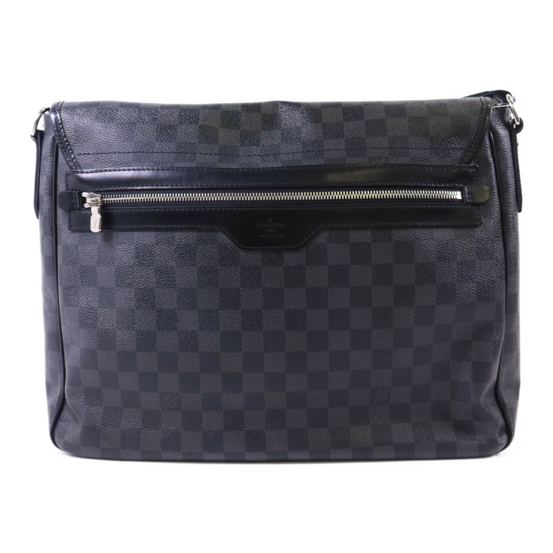LOUIS VUITTON Damier Graphite Daniel GM銀扣肩背袋-1