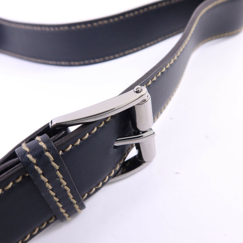 GUCCI 牛皮皮革Messenger Bag銀扣肩背袋-10