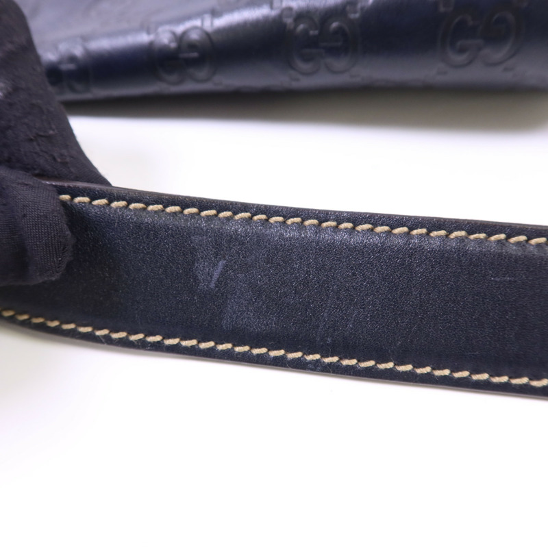 GUCCI 牛皮皮革Messenger Bag銀扣肩背袋-20