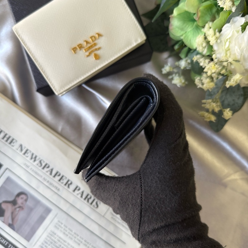 浮雕Logo 防刮皮革二折零錢袋短夾(深藍色)-5