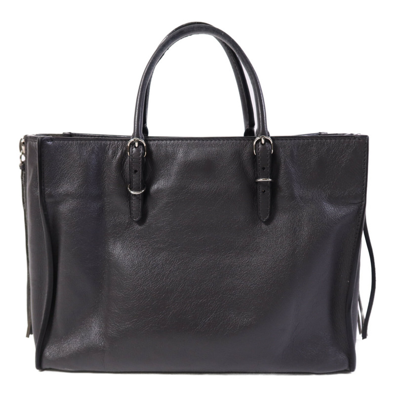 BALENCIAGA 牛皮皮革Shoulder Bag銀扣手挽肩背兩用袋-1