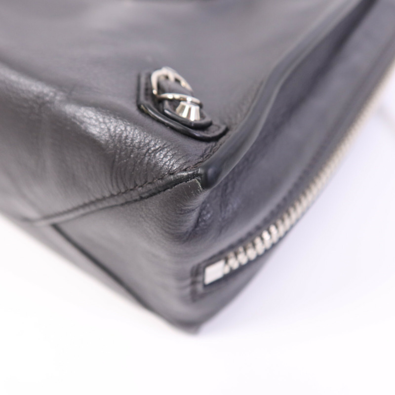 BALENCIAGA 牛皮皮革Shoulder Bag銀扣手挽肩背兩用袋-11