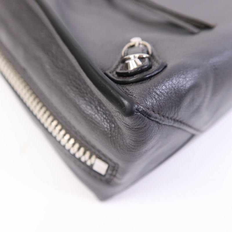 BALENCIAGA 牛皮皮革Shoulder Bag銀扣手挽肩背兩用袋-12