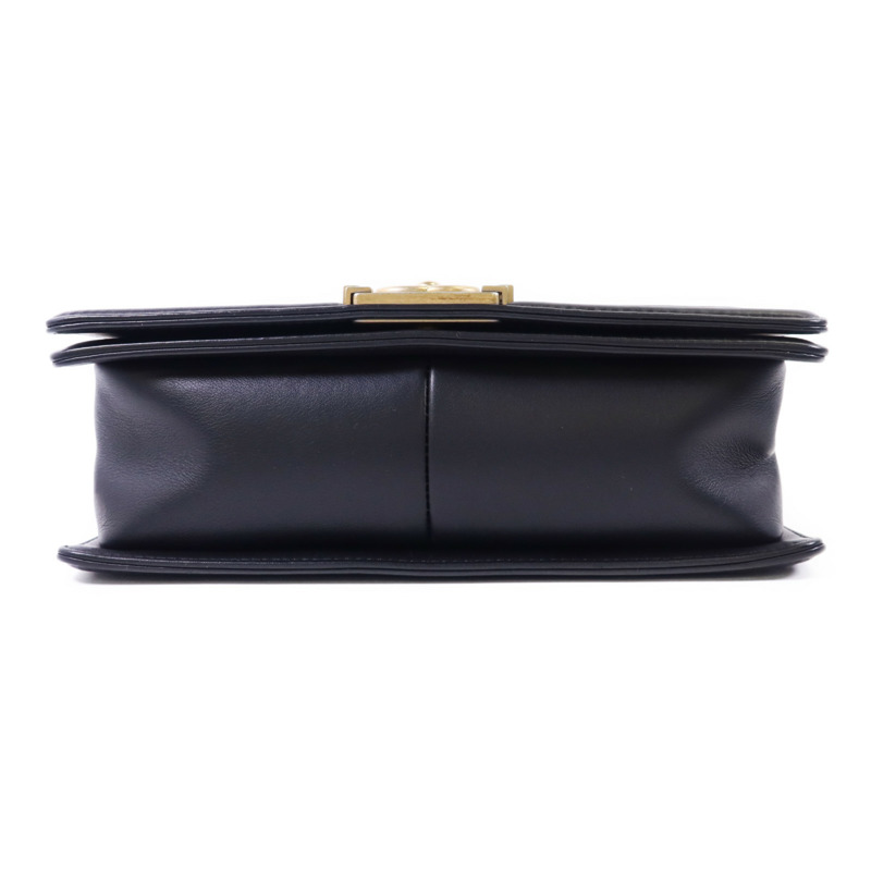 CHANEL 牛皮皮革Boy 25金扣鏈帶肩背袋-3