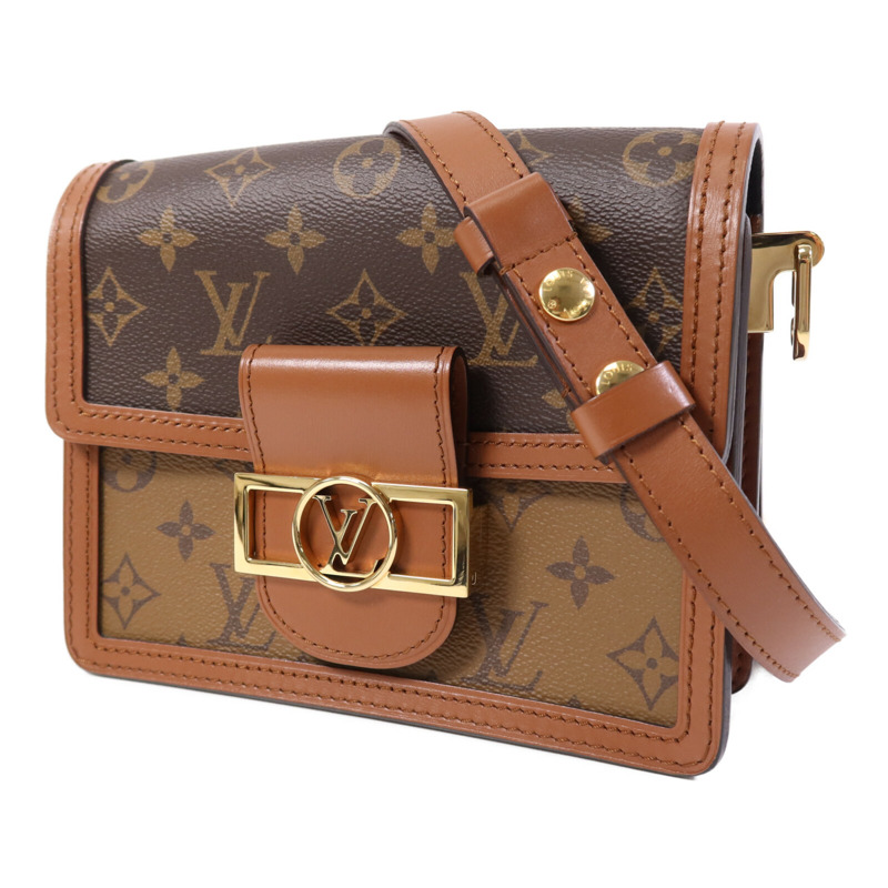 LOUIS VUITTON Monogram Reverse Mini Dauphine金扣肩背袋-2