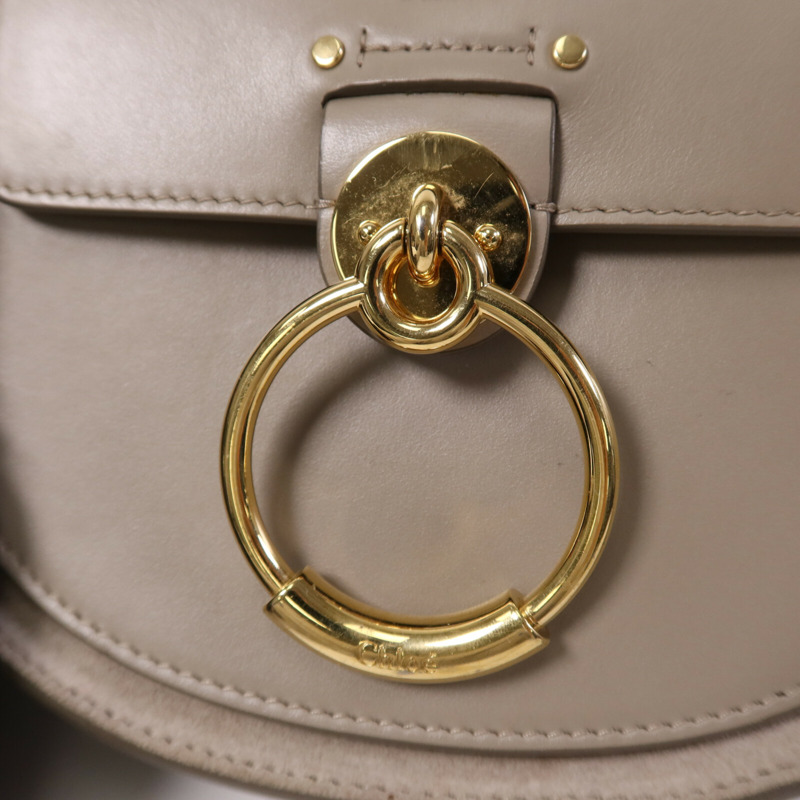 Chloe 牛皮皮革Tess Small金扣手挽肩背兩用袋-6