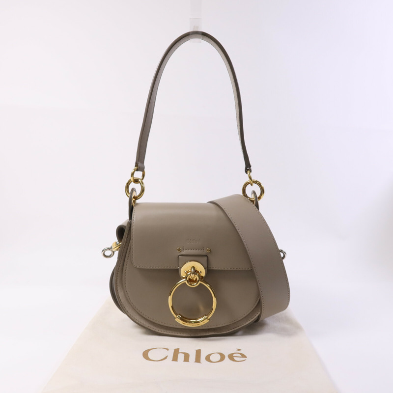 Chloe 牛皮皮革Tess Small金扣手挽肩背兩用袋-9