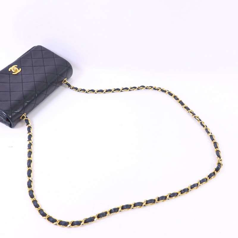 CHANEL 牛皮皮革Chain Shoulder Bag金扣鏈帶肩背袋-4