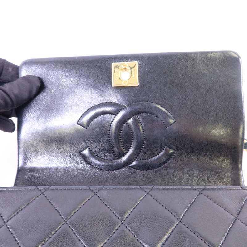 CHANEL 牛皮皮革Chain Shoulder Bag金扣鏈帶肩背袋-7