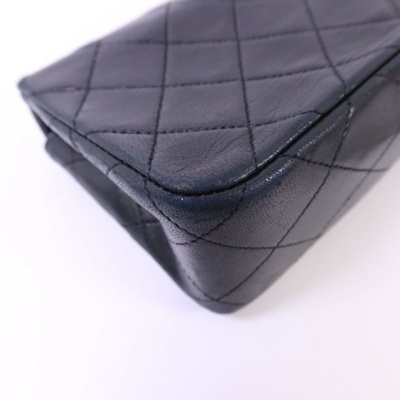 CHANEL 牛皮皮革Chain Shoulder Bag金扣鏈帶肩背袋-15