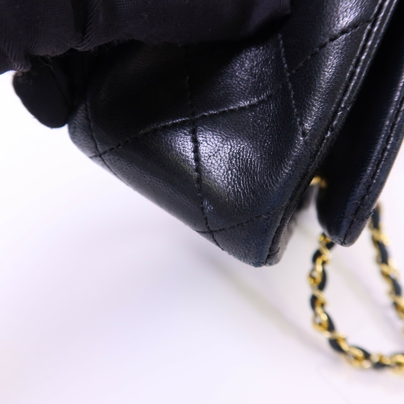 CHANEL 牛皮皮革Chain Shoulder Bag金扣鏈帶肩背袋-19