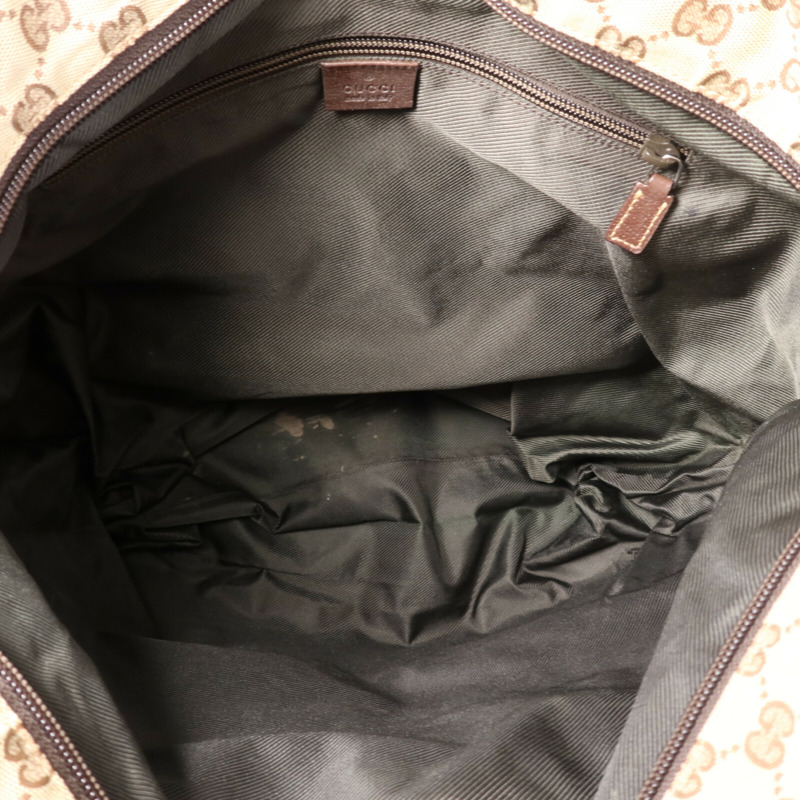 GUCCI 帆布Tote Bag銀扣手挽袋-4