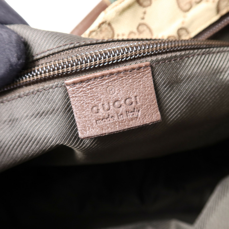 GUCCI 帆布Tote Bag銀扣手挽袋-5