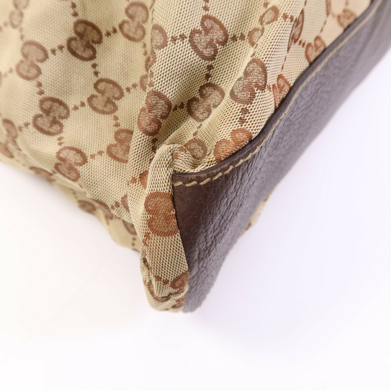 GUCCI 帆布Tote Bag銀扣手挽袋-9