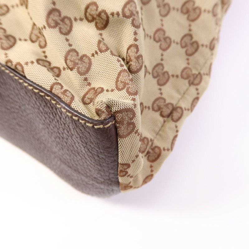 GUCCI 帆布Tote Bag銀扣手挽袋-10