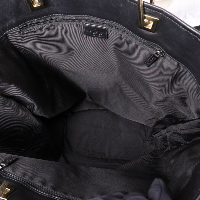 GUCCI 帆布Tote Bag金扣手挽袋-4