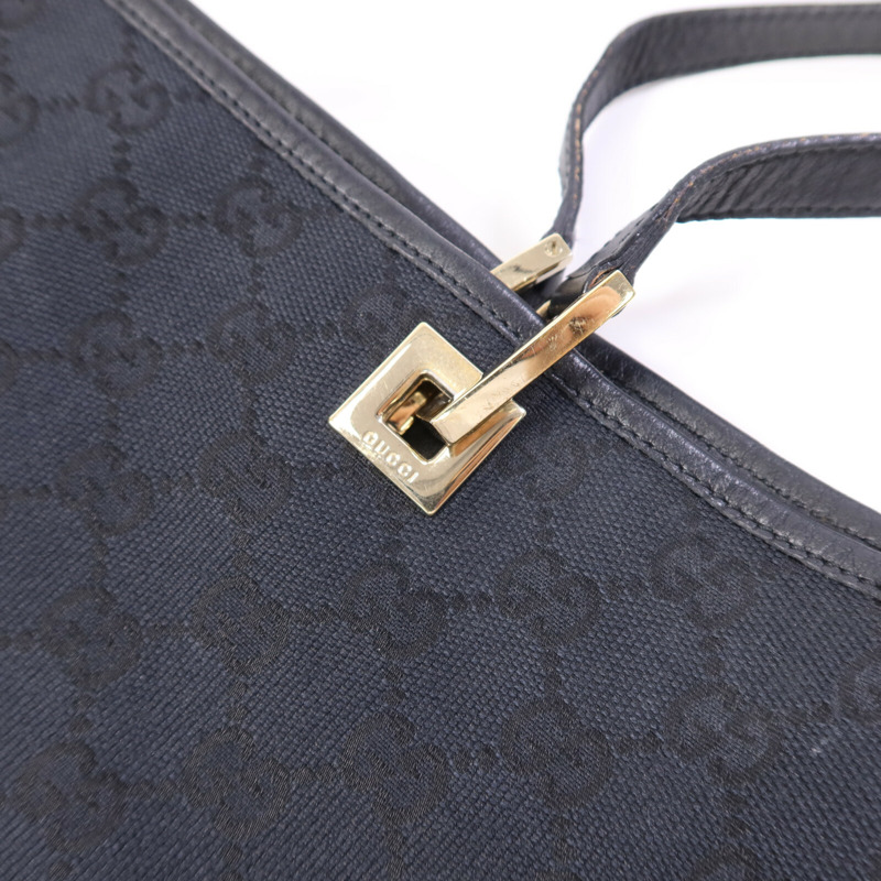 GUCCI 帆布Tote Bag金扣手挽袋-6