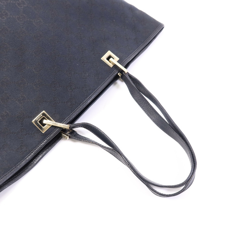 GUCCI 帆布Tote Bag金扣手挽袋-9