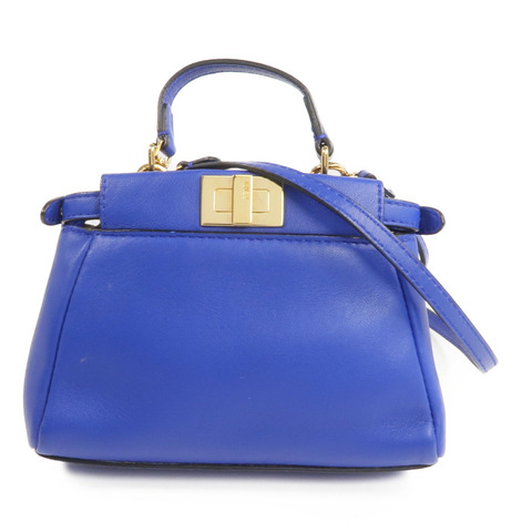 FENDI 牛皮皮革Micro Peekaboo金扣手挽肩背兩用袋