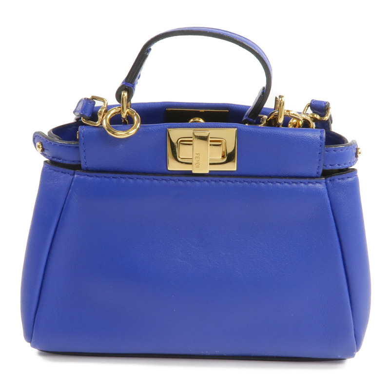 FENDI 牛皮皮革Micro Peekaboo金扣手挽肩背兩用袋-2