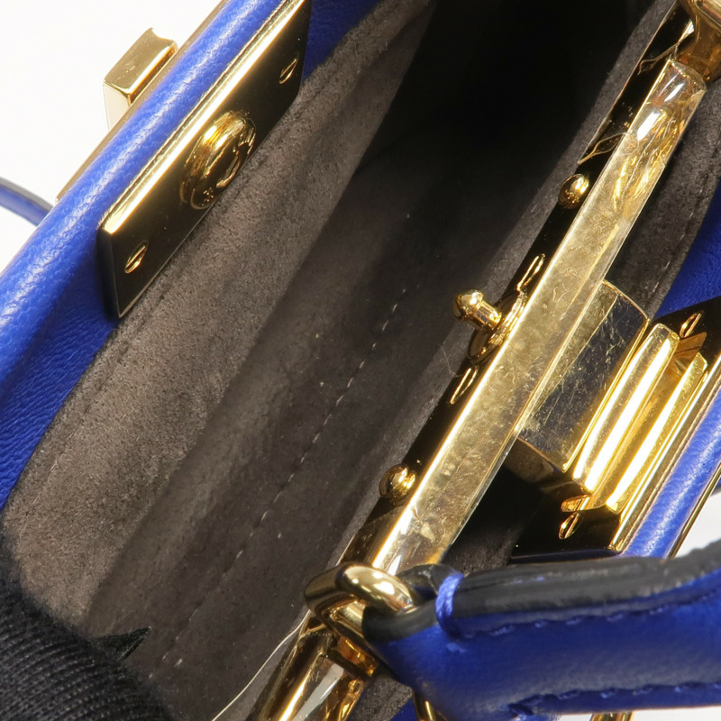 FENDI 牛皮皮革Micro Peekaboo金扣手挽肩背兩用袋-4