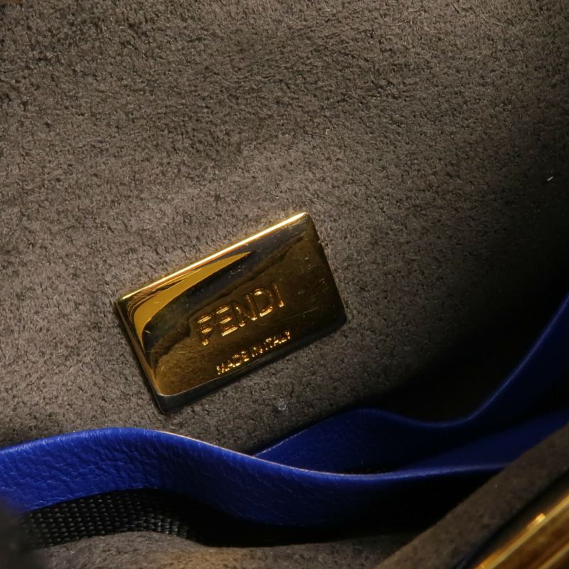 FENDI 牛皮皮革Micro Peekaboo金扣手挽肩背兩用袋-5