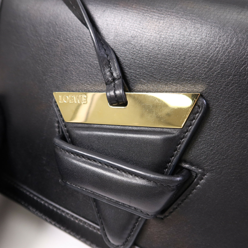 LOEWE 牛皮皮革Shoulder Bag金扣肩背袋-6