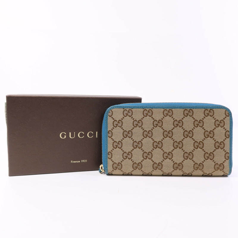 GUCCI 帆布Long Wallet金扣長錢包-8
