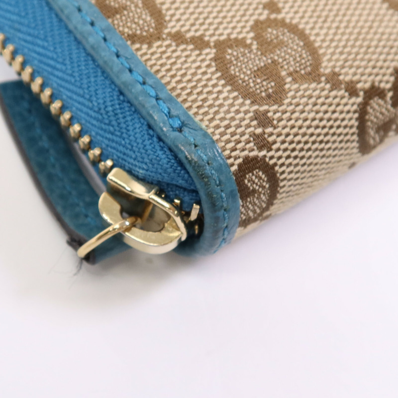 GUCCI 帆布Long Wallet金扣長錢包-10