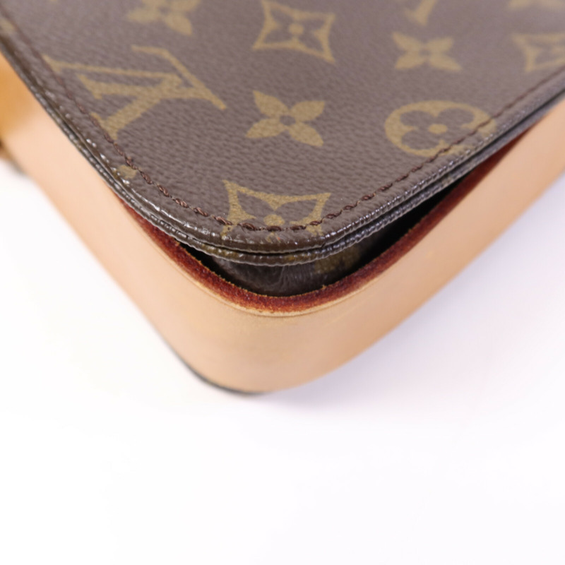 LOUIS VUITTON Monogram Cartouchiere GM金扣肩背袋-11