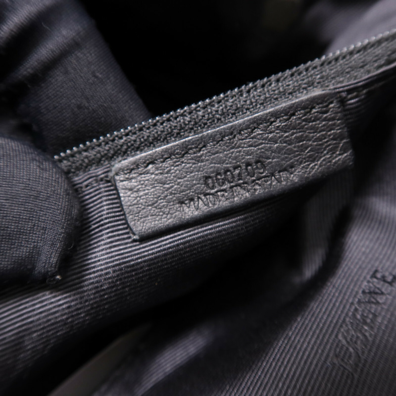 LOEWE 麂皮/牛皮皮革Amazona Small銀扣手挽袋-7