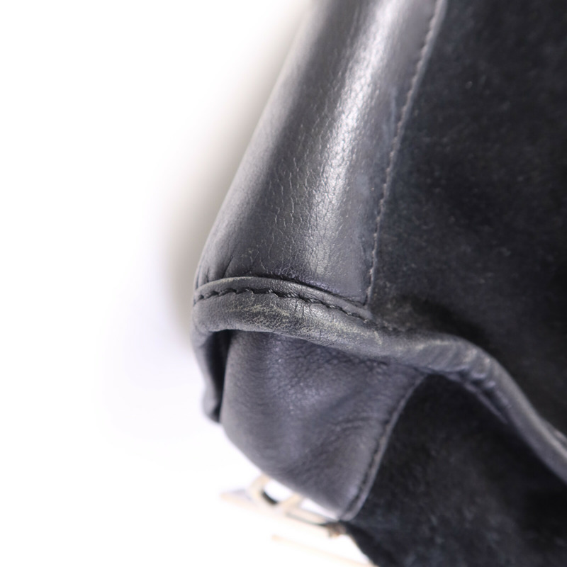 LOEWE 麂皮/牛皮皮革Amazona Small銀扣手挽袋-11